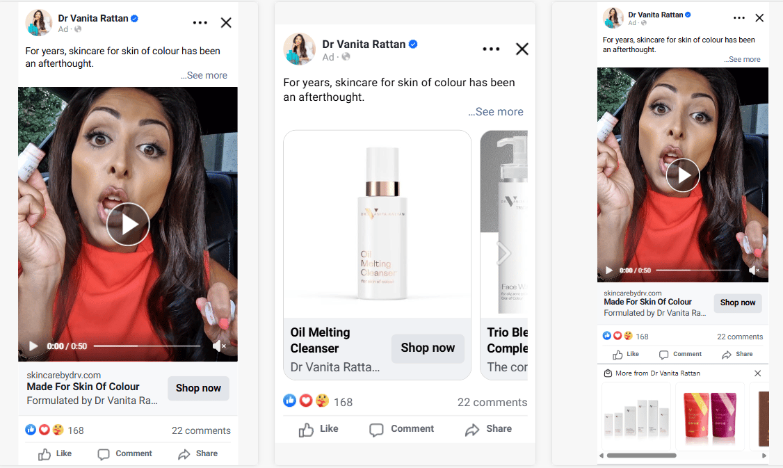 Dr Vanita Rattan Meta Ad Campaigns